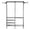 Black, variant on Metal Garment Rack,Hanging Clothes Rack Storage Shelves with 2 Side Hooks,Portable Freestanding Multifunctional Wardrobe Closet