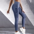 thumbnail image 5 of Women's High Waisted Leggings with Pockets Stretchy Yoga Workout Athletic Pants, 5 of 7