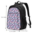 thumbnail image 5 of Vsdgher white flower Skull blue Print Travel Laptop Backpack, Laptops Backpack with USB Charging Port, Water Resistant Computer Bag Gift for Men & Women, 5 of 7