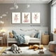 thumbnail image 3 of - Pósteres de guardería para bebé, deción de pared, lona para guardería, juego de 3, lindos estampados de conejo rosa para niños y niñas, habitación de niños, recámara, deción del hogar,, 3 of 5