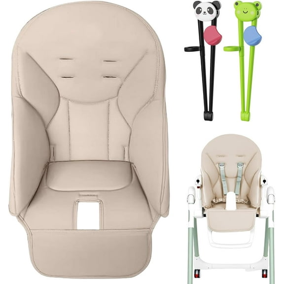 High Chair Cover Replacement for Gracos | Baby High Chair Cushion | Multifunctional Highchair Seat Padding Cover | Dining Chair Cover Pad | Restaurant High Chair Covers for Toddler Kids|Cream Colored