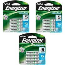 Energizer AAA Rechargeable Batteries 4 Pack, 3 Count = 12 Batteries