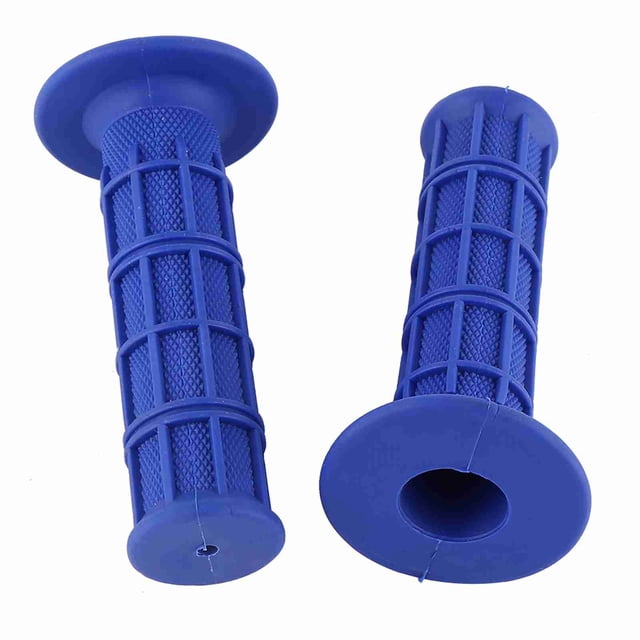 1 par de empuñaduras universales de silicona para manillar de motocicleta de 22/25 mm y 7/8", color azul