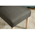 thumbnail image 6 of Habit Solid Wood Tufted Parsons Dining Chair, Set of 2, Charcoal, 6 of 8