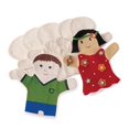 thumbnail image 4 of Kindergarten Cartoon Kids DIY Painted Puppet Kit with 2pcs White Canvas Finger Puppets, 4 of 5