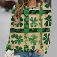 thumbnail image 4 of HAiming St Patricks Day Sweatshirt Women Shamrock Shamrock Green Long Sleeve Pullover Patty's Tops, 4 of 5