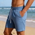 thumbnail image 4 of WIZUTIZ Mens Sweat Shorts Casual Drawstring Elastic Waist Waffle Workout Gym Short 7 inch Inseam Running Short with Pocket, 4 of 5