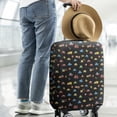 thumbnail image 2 of Cartoon Traffic Vehicles Signs Black Pattern Luggage Cover Fashion Suitcase Cover Baggage Covers Fit 25-28 Inch Luggage (Go Travel), 2 of 5