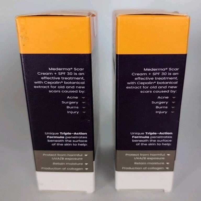 Mederma Scar Cream Plus SPF 30 Skin Care for Scars 0.7 oz, Pack of