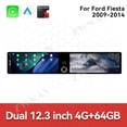 thumbnail image 3 of ZWNAV Dual 12.3 inch Screen Car Radio For Ford Fiesta 2009-2014 Android GPS Navigation Multimedia Video Player Stereo Receiver Head Unit, 3 of 14