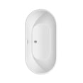 thumbnail image 4 of Brooklyn 60 Inch Freestanding Bathtub in White with Floor Mounted Faucet, Drain and Overflow Trim in Polished Chrome, 4 of 5