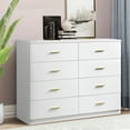 thumbnail image 5 of Aukfa Wood 8 Drawer Dresser, Chest of 8 Drawers for Bedroom Living Room,White, 5 of 7