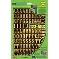 thumbnail image 5 of Hy-Ko Self-Adhesive Vinyl Numbers and Letters, 1 Inch High, Black & Gold, 107 Pieces, 5 of 5