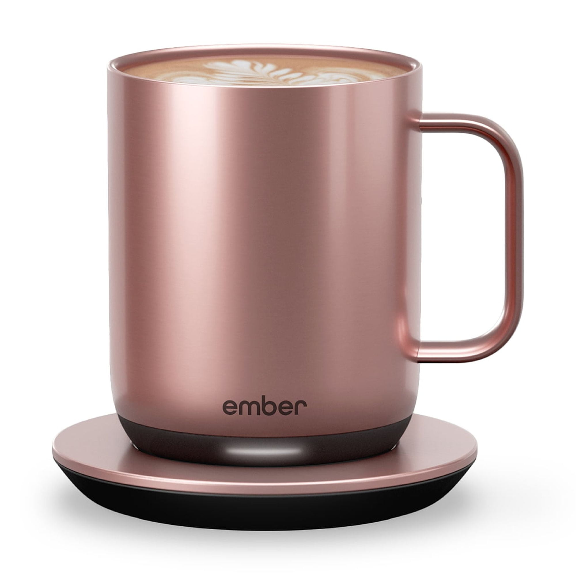 (4 pack) Ember Temperature Control Smart Mug 2, 10 oz, Rose Gold, Up To 1.5-hr Battery Life - App Controlled Heated Coffee/Tea Mug - Improved Design