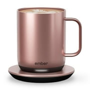 Ember Temperature Control Smart Mug 2, 10 oz, Rose Gold, Up To 1.5-hr Battery Life - App Controlled Heated Coffee/Tea Mug - Improved Design