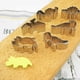 thumbnail image 3 of Juego de 6 cortadores de galletas de dinosaurio de tamaño pequeño con forma de acero inoxidable para niños, suministros de fiesta de cumpleaños con tema de dinosaurio, 3 of 5