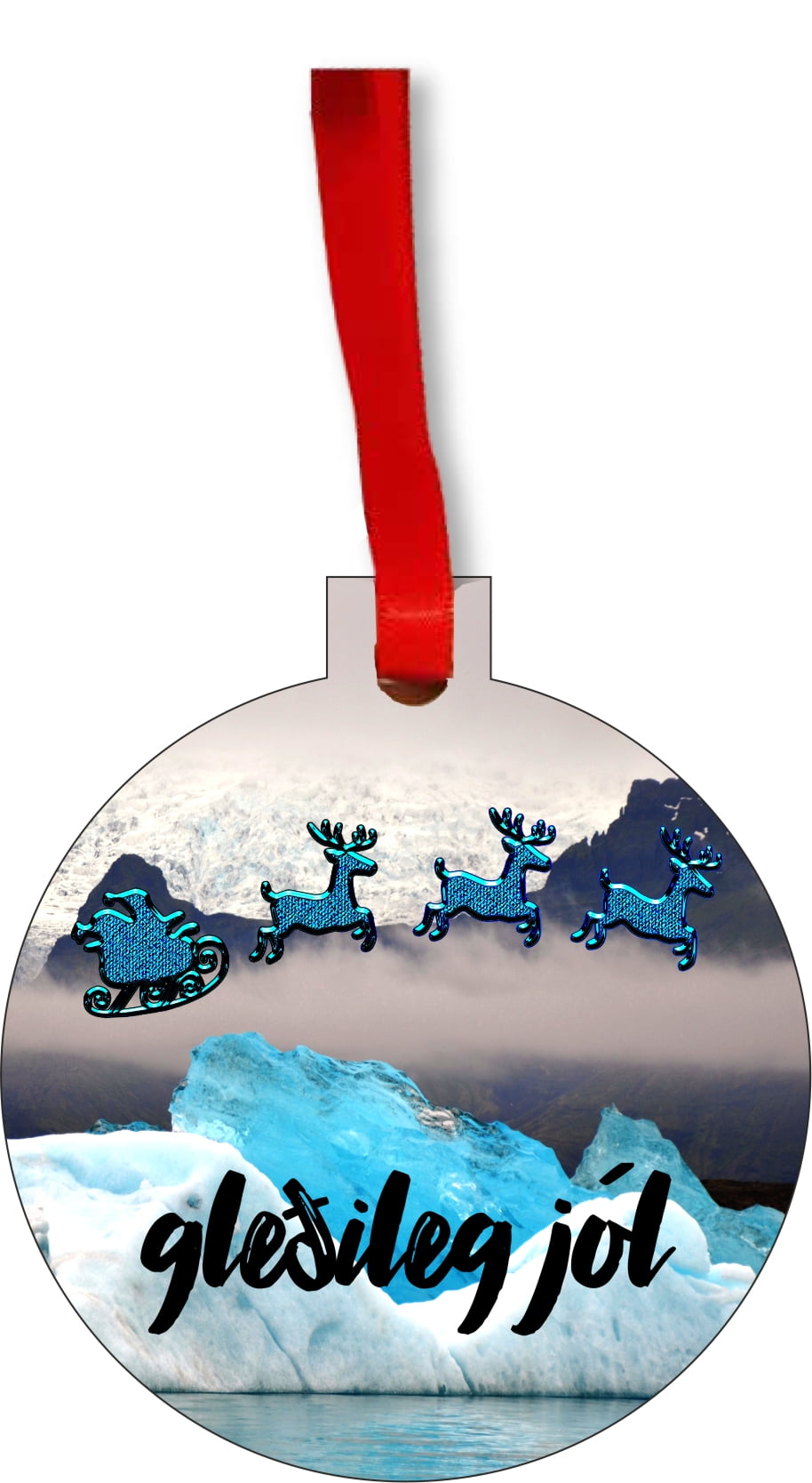 Iceland Ornament - Iceland Christmas Ornament Blue Lagoon Spa Ornament