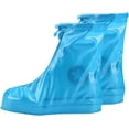 thumbnail image 1 of Fundas para botas de lluvia reutilizables, antideslizantes, impermeables, para zapatos de lluvia, chanclos plegables para hombres, mujeres y niños, 1 of 3
