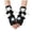 Blue, variant on Stylago Girls' Knit Fingerless Gloves Star Decorated Half Finger Long Arm Warmers Ribbon Bow Cold Weather Fashion Street Winter
