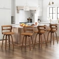 thumbnail image 2 of Dycanpo 26" Counter Height Bar Stool, Swivel Hollow Back Stool for Kitchen Island, Walnut Brown, 2 of 8
