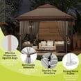 thumbnail image 3 of 12x12 Outdoor Gazebo,Gazebo Canopy with Mosquito Netting,Outdoor Steel Frame Gazebos for Patio Garden Backyard Lawn Deck, 3 of 9