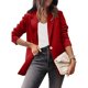 thumbnail image 1 of Chaqueta de traje de color sólido slim fit manga larga casual mujer chaqueta de oficina para otoño primavera rojo XXL, 1 of 4