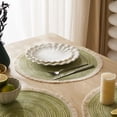 thumbnail image 3 of Nvzi Table Placemats Set, 2 Pieces Ellipse Table Mats - 18×12in Washable Placemats, Heat Resistant Placemats, Durable Table Placemats for Home Dining Table Kitchen, Grey, 3 of 4