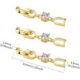 thumbnail image 3 of Necklace Bracelet Extenders, 3Pcs Gold Plated Crystal Rhinestone Foldover Extension Clasp Set for Women, 3 of 5