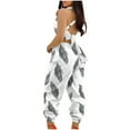 thumbnail image 4 of Puntoco Womens Clearance Jumpsuits Overalls with Suspenders and Printing Casual Jumpsuit Black, 4 of 9
