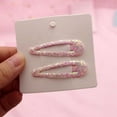 8 Pcs Golden Powder Hairpins Shining Sequin Candy Color Hair Clips