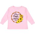 thumbnail image 3 of Inktastic My Pops Loves Me with Sunflower Wreath Boys or Girls Long Sleeve Toddler T-Shirt, 3 of 5
