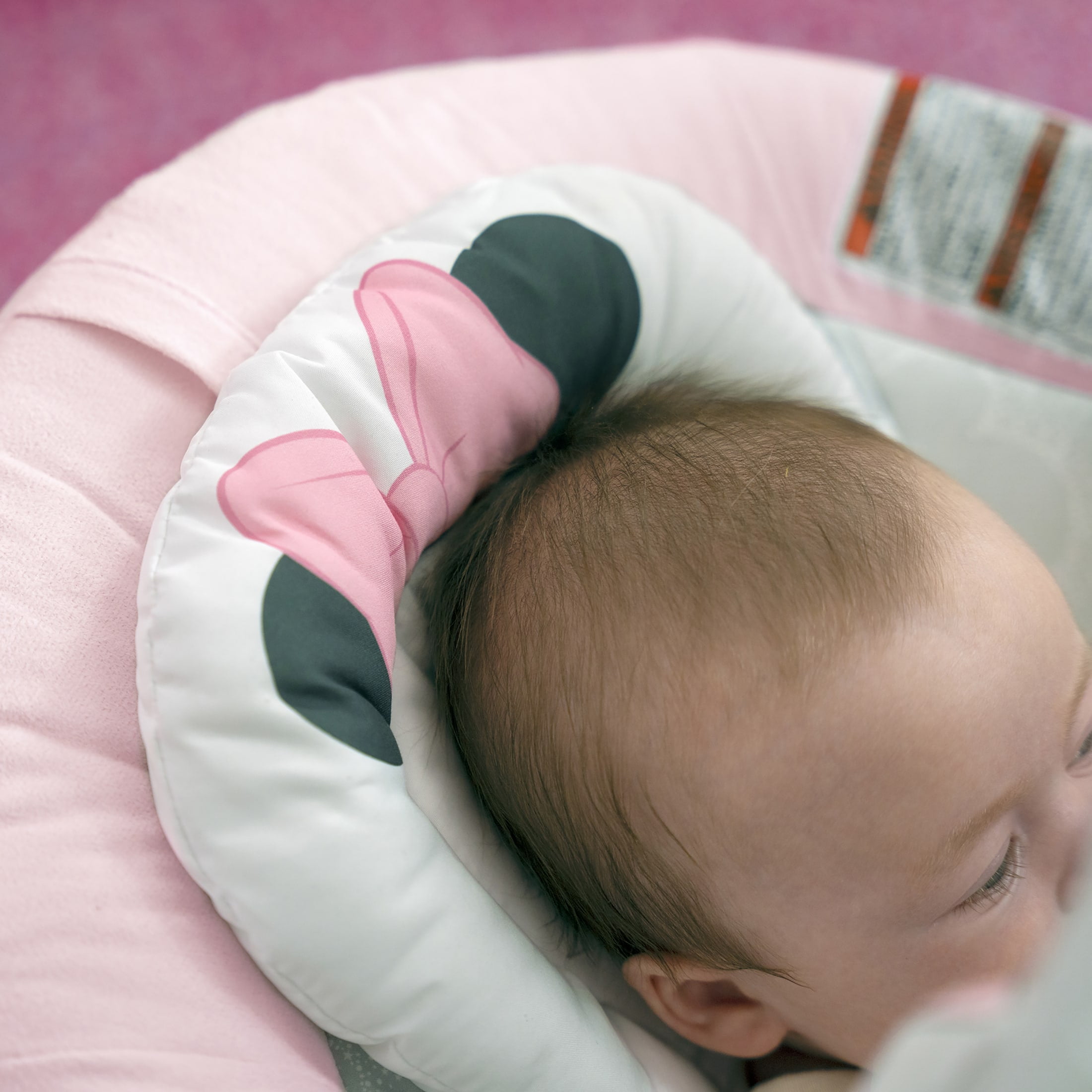Disney Baby Slip Resistant Vibrating Infant Baby Bouncer, Minnie Mouse Rosy Skies by Bright Starts