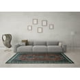 thumbnail image 3 of Ahgly Company Indoor Square Persian Light Blue Traditional Area Rugs, 4' Square, 3 of 4
