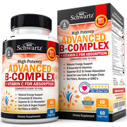 BioSchwartz Vitamin B Complex for Women & Men, 60 Count