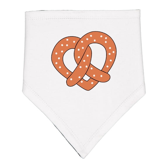 Inktastic Heart-shaped Pretzel Baby Bandana Bib