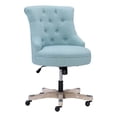 thumbnail image 1 of Linon Sinclair Chaise de Bureau Rembourrée en Bois, Bleu Pâle, 1 of 13