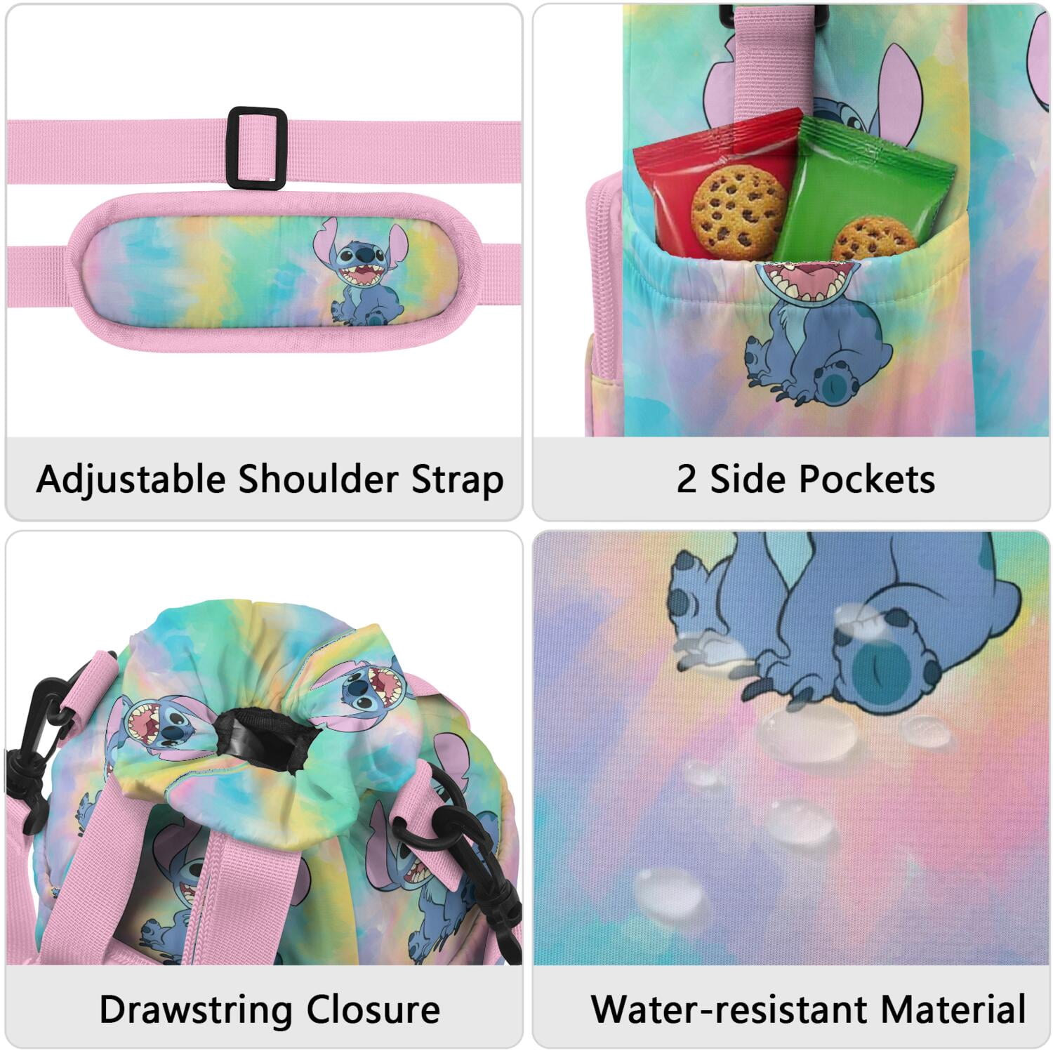 Insulated Cartoon Water Bottle Carrier Bag Sleeve with Strap Crossbody for 20/24/32/40oz Tumbler,Cartoon Movie Water Bottle Holder Sling Bag with Pocket Gifts for Women Men Adults