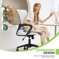 thumbnail image 3 of Magshion Mesh Office Chair Desk Chair, Mid Back Ergonomic Adjustable Height Rolling Swivel Computer Chair with Lumbar Support, White, 3 of 14