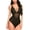Black, variant on Avidlove Lingerie for Women Lace Bodysuit Snap Crotch One Piece Underwear(Black,L)