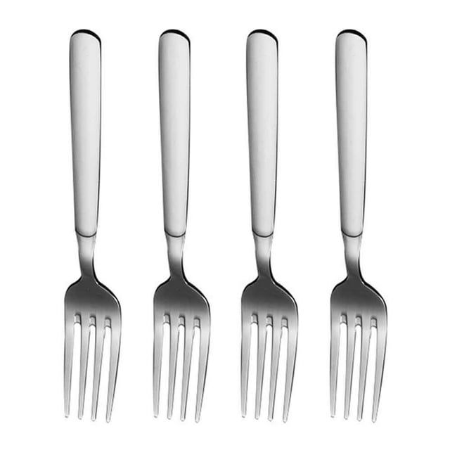 4Piece Dinner Forks Set, FoodGrade Stainless Steel Forks Silverware, Mirror Polished