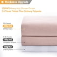 thumbnail image 4 of Zrodlmo Linen Textured Cloth Shower Curtain with hooks,Water-Repellent Washable Bathroom Curtain, 72" x 72", Pink, 4 of 7