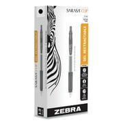 1PC Zebra Sarasa Clip Gel Pen, Retractable, Medium 0.7 mm, Black Ink, Clear Barrel, 12/Pack