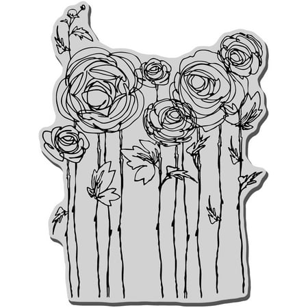 Stampendous Cling Rubber Stamp, Ranunculus Field