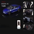thumbnail image 4 of 1:24 Model X Model Y Model 3 Alloy Die Cast Toy Car Model Sound and Light Children's Toy Collectibles Birthday gift Cybertruck Silver, 4 of 6