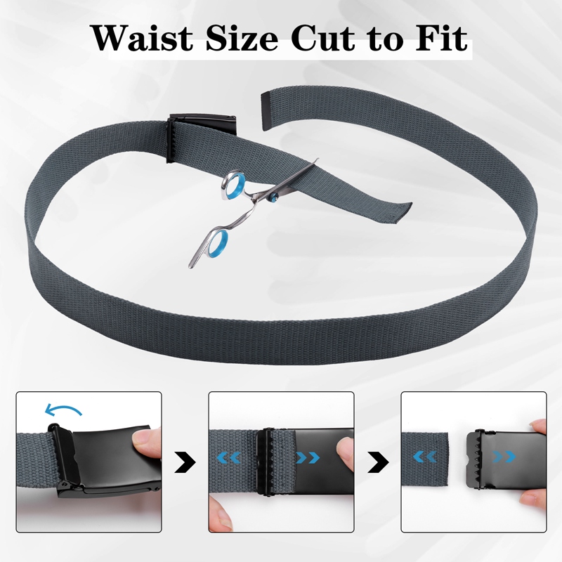 Bocaoying Nylon Ratchet Web Belt for Men (2-Pack) photo 3