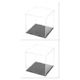 thumbnail image 4 of Kearding Vitrina Caja de encimera Protección a prueba de polvo Cuadrado transparente Simple Autoensamblaje Juguete Coleccionables Modelo Coches Type2 NO2, 4 of 6