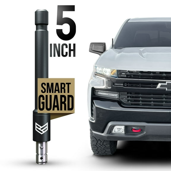 RONIN FACTORY Truck Antenna for Chevy Silverado & GMC Sierra Accessories - Anti Theft - Carwash Safe - Short Replacement Antenna (5 Inch SmartGuard)