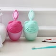 thumbnail image 3 of Champú para enjuague de bebé, taza de enjuague para bebé, enjuague de baño para bebé, taza para lavar el cabello para protección de los ojos del bebé (oso rosa, verde), 3 of 4