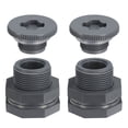 thumbnail image 1 of Unique Bargains PVC Bulkhead Fitting with Cap NPT 3/4" Water Tank Connector Gray 2Pcs, 1 of 6