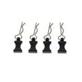 thumbnail image 1 of RC Crawler Shell Clips Pins Decoration Reemplazar la parte 1/10 1/8 Kit de repuestos de mejora Reemplazo de accesorios para TRAXXAS TRX4 Negro Pack of 4 Inevent FN001150-02, 1 of 7